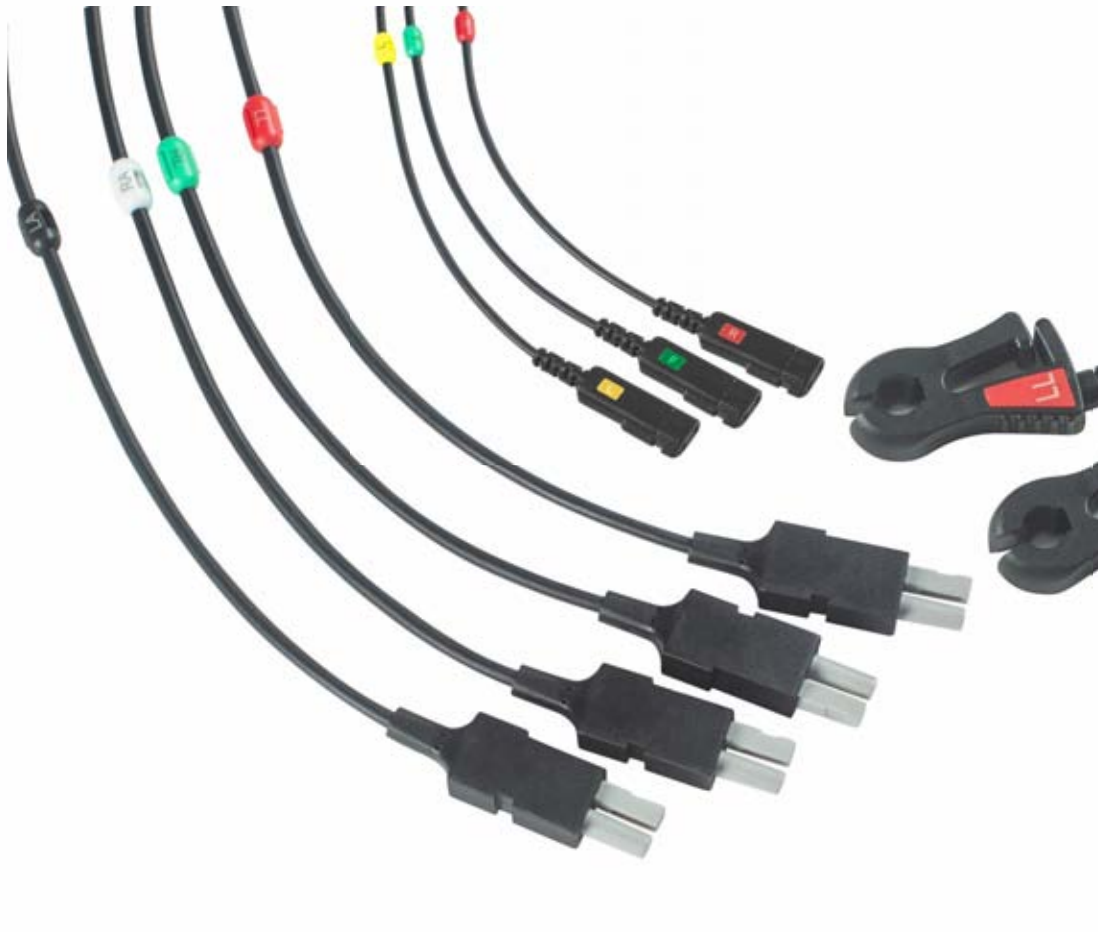 Cable troncal / latiguillos ECG, extremo paciente: grabber, 3 derivaciones, estándar AHA – compatible con Petas
