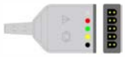 Cable troncal / latiguillos ECG, 3 derivaciones, estándar IEC, estilo de conector: Euro para Mindray – compatible con Biosys