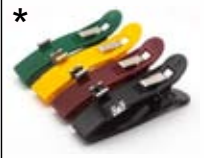 Accesorio ECG/EKG, adulto, conector de 3,0 y 4,0 mm, material: lámina metálica cobre niquelado IEC 4 uds/juego