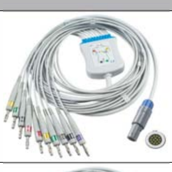 Cable EKG de una pieza, extremo paciente: banana 4,0 mm, estándar AHA – compatible con Welch Allyn SE-PRO-600 – ref. BKY17-AB