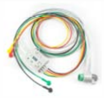 Cable ECG de una pieza, extremo paciente: grabber, 4 derivaciones, estándar AHA – compatible con Medtronic/Physio-control