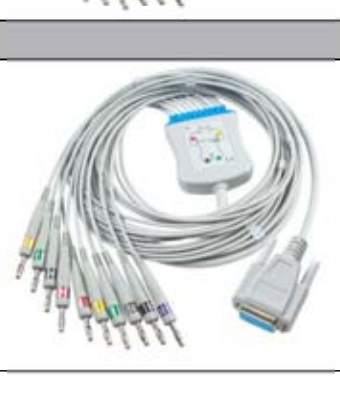 Cable EKG de una pieza, extremo paciente: banana 4,0 mm, estándar AHA – compatible con Tepa – ref. BKY31-AB