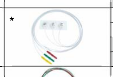 Cable troncal / latiguillos ECG, extremo paciente: grabber, 3 derivaciones, estándar AHA, conector: DIN, estilo de conector: DIN – ref. BCF3-01AGN