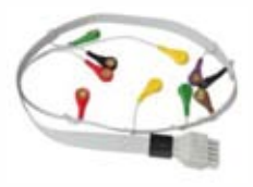 Cable ECG para Holter, extremo paciente: broche, 10 derivaciones, estándar AHA – compatible con MEIGAOYI CONTEC TLC5000 TLC6000 TEC…